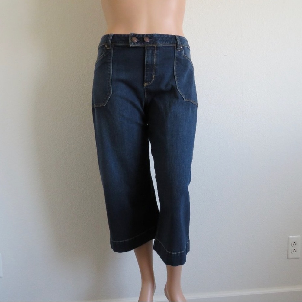 Sunrise 51 Jeans Women Vintage Wide Leg Retro Crop Gaucho Plus Size 20 NWOT